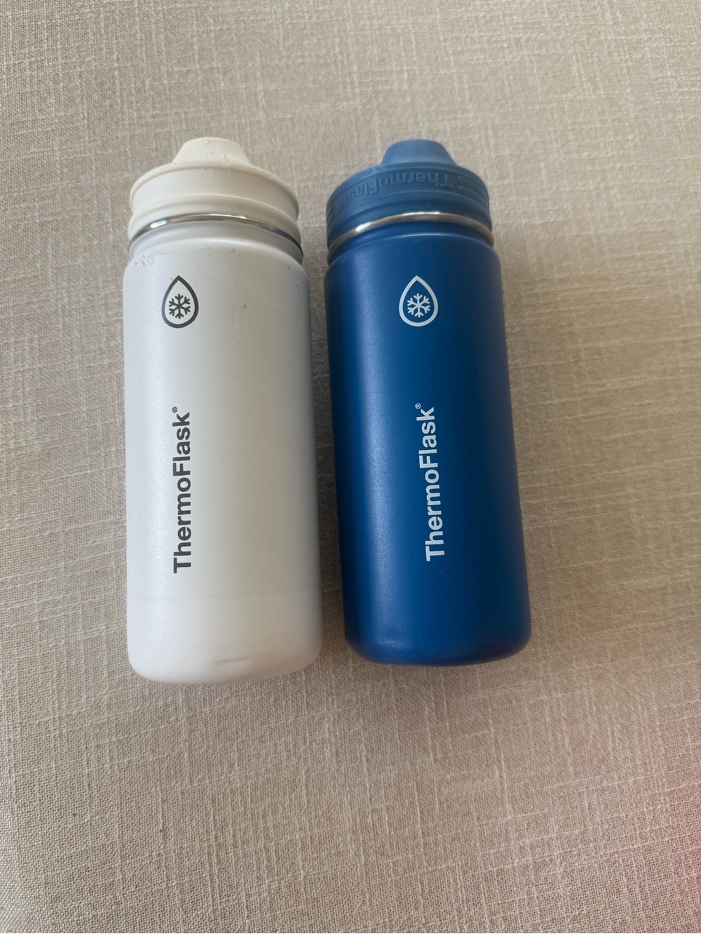 Kids Thermoflask Water Bottle - White & Blue